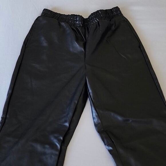 Fabletics black vegan leather joggers size XS - Picture 3 of 5